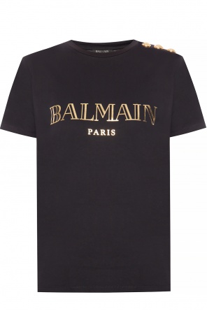 T-shirt z nadrukowanym logo, zdjęcie 1 T-shirt z nadrukowanym logo od Balmain